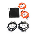 Anti-Slip Ice Traction Grips Cleats Silicone Crampons - 8 Teeth Stainless Steel Chain With A Pouch